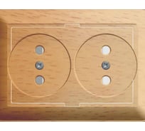 Двойная розетка с рамкой, бук WESSEN 59 Schneider ELectric RS16-254-88