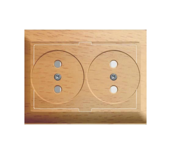 Двойная розетка с рамкой, бук WESSEN 59 Schneider ELectric RS16-254-88