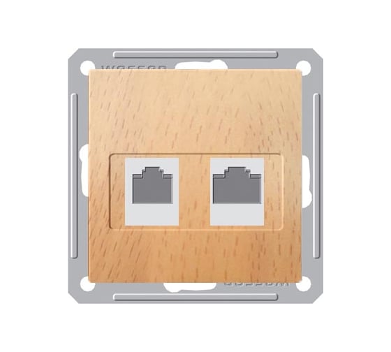 Двойная компьютерная розетка, бук RJ45 5e категории WESSEN 59 Schneider ELectric RSI-251KK5E-8-86 1