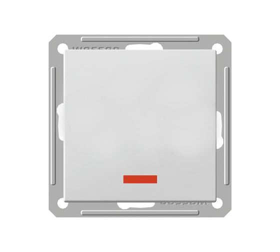 Одноклавишный выключатель с подсветкой, матовый хром WESSEN 59 Schneider ELectric VS116-153-5-86