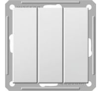 Трехклавишный выключатель, матовый хром WESSEN 59 Schneider ELectric VS0516-351-5-86