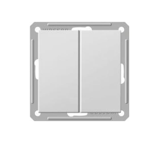 Проходной переключатель Schneider ELectric WESSEN 59 матовый хром двухклавишный VS616-256-5-86