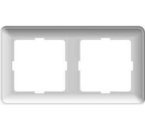 Двухместная рамка, матовый хром WESSEN 59 Schneider ELectric KD-2-58