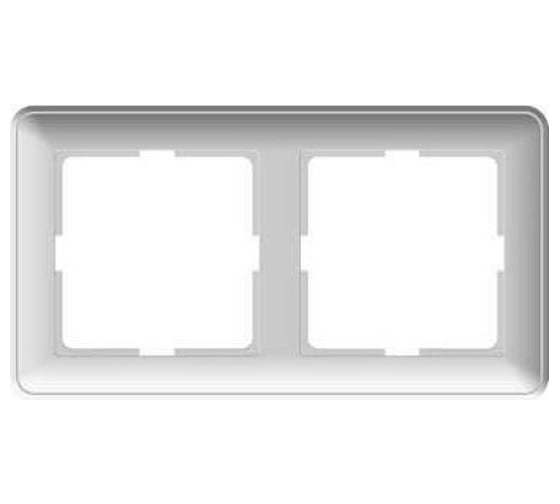 Двухместная рамка, матовый хром WESSEN 59 Schneider ELectric KD-2-58