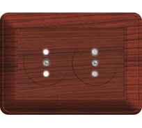 Двойная розетка с рамкой, мореный дуб WESSEN 59 Schneider ELectric RS16-254-98