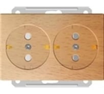 Двойная розетка с заземлением и защитными шторками, сосна WESSEN 59 Schneider ELectric RS16-255-7-86