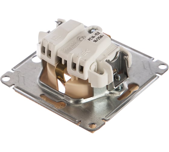 Розетка с заземлением и защитными шторками, сосна WESSEN 59 Systeme Electric RS16-152-7-86