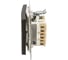 Двухклавишный выключатель, черный бархат WESSEN 59 Systeme Electric VS516-252-6-86 3
