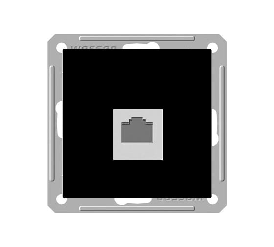 Компьютерная розетка, черный бархат RJ45 5e категории WESSEN 59 Schneider ELectric RSI-152K5E-6-86 1