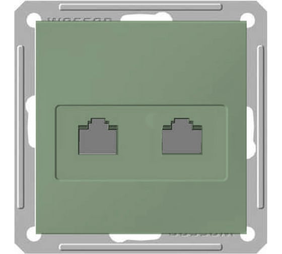 Двойная компьютерная розетка, шампань 2хRJ45 5e категории WESSEN 59 Schneider ELectric RSI-251KK5E-4-86
