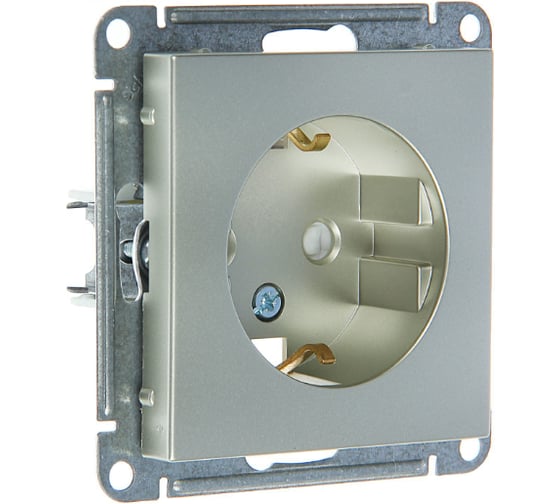 Розетка с заземлением и защитными шторками, шампань WESSEN 59 Systeme Electric RS16-152-4-86