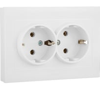 2-местная розетка OVIVO с заземлением GRANO, белый, 400-010300-907