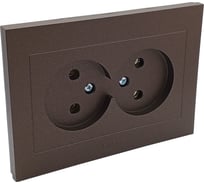 2-местная розетка OVIVO без заземления GRANO, мокко 400-190300-908