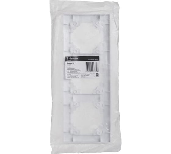 3-постовая рамка TWIST Technolink Electric, пластик, IP20, цвет белый ELECTRIC-004