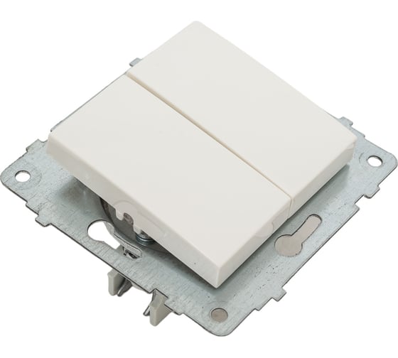 2-клавишный механизм выключателя OVIVO белый, 600-000201-202