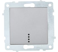 Механизм 1-клавишного выключателя OVIVO с подсветкой, серебро, 600-000210-201
