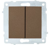 Механизм 2-клавишного выключателя OVIVO мокко 600-000219-202