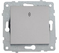 Механизм 1-клавишного проходного выключателя OVIVO серебро, 600-000210-209