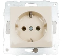 Механизм розетки OVIVO с заземлением, крем, 600-000302-217