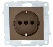 Механизм розетки OVIVO с заземлением, мокко 600-000319-217