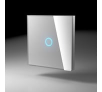 Сенсорная беспроводная радиопанель CGSS стекло изготовлено по технологии Optiwhite, на одну линию, белая, Эстетика 86х86 TSP-L1R-WCG