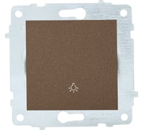 Механизм выключателя OVIVO 1-клавишный, кнопочный, мокко 600-000219-205