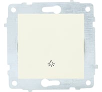 Механизм выключателя OVIVO 1-клавишный, кнопочный, крем 600-000202-205