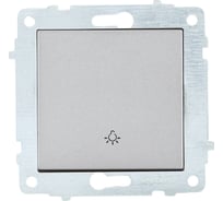 Механизм выключателя OVIVO 1-кл. кнопочный, серебро 600-000210-205