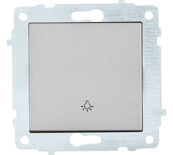 Механизм выключателя OVIVO 1-кл. кнопочный, серебро 600-000210-205 1