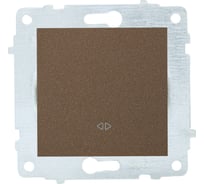 Механизм выключателя OVIVO 1-клавишный, перекрестный, мокко 600-000219-214