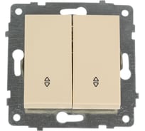 Механизм выключателя OVIVO 2-кл. проходной, крем 600-000202-211