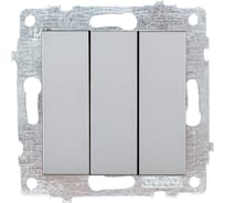 Механизм выключателя OVIVO 3-кл., серебро 600-000210-254