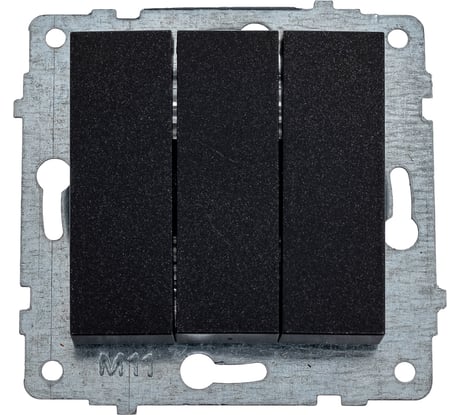 Механизм выключателя OVIVO 3-кл., черный металлик 600-000217-254