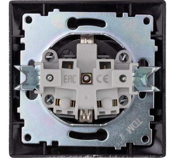 Розетка TDM ELECTRIC 2П+З 16А 250В IP44 с защ. шт. с крышкой старинное серебро "Лама" SQ1815-0655