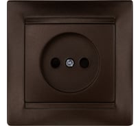 Розетка 2П 10А 250В с защитными шторками TDM ELECTRIC шоколад, серия "Лама" SQ1815-0510