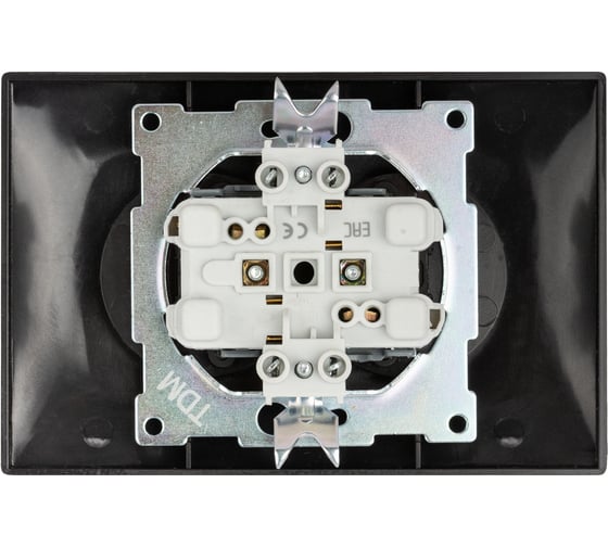 Двойная розетка TDM ELECTRIC 2П 10А 250В с защ. шт. шоколад "Лама" SQ1815-0512