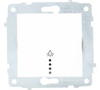 Механизм выключателя OVIVO 1-кл. кнопочный с подсветкой, белый 600-000201-206