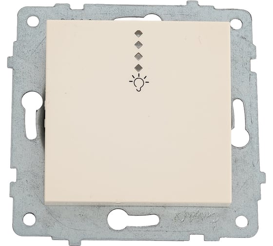 Механизм выключателя OVIVO 1-кл. кнопочный с подсветкой, крем 600-000202-206 1