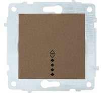 Механизм выключателя OVIVO 1-кл. проходной с подсветкой, мокка 600-000219-210