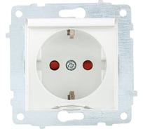 Механизм розетки OVIVO с/з шторки с крышкой, белый 600-000301-243