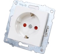 Механизм розетки OVIVO с/з шторки, белый 600-000301-218