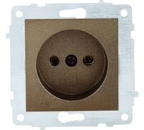 Механизм розетки OVIVO без заземления, мокко 600-000319-215