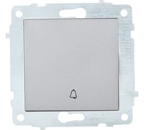 Механизм выключателя OVIVO 1-кл. кнопка звонка, серебро 600-000210-207