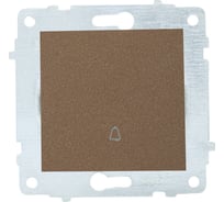 Механизм выключателя OVIVO 1-клавишный, кнопка звонка, мокко 600-000219-207