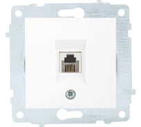 Механизм телефонной 1-местной розетки OVIVO белый, 600-000301-221