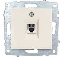 Механизм телефонной 1-местной розетки OVIVO крем, 600-000302-221