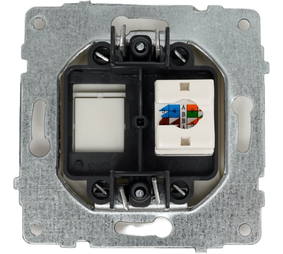 Механизм компьютерной 1-местной розетки RJ45 OVIVO CAT6, белый, 600-000301-229
