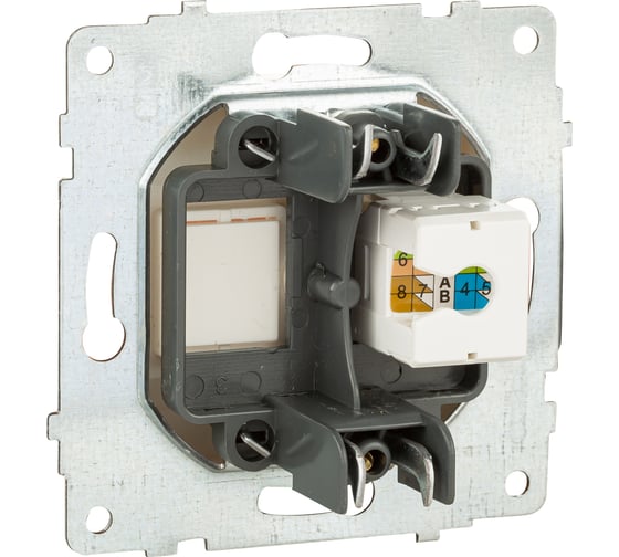 Механизм компьютерной 1-местной розетки RJ45 OVIVO CAT6, крем, 600-000302-229