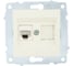 Механизм компьютерной 1-местной розетки RJ45 OVIVO CAT6, крем, 600-000302-229 1
