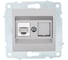 Механизм компьютерной 1-местной розетки RJ45 OVIVO CAT6, серебро, 600-000310-229 1